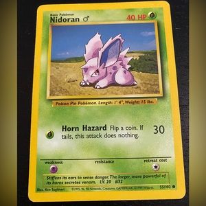 Nidoran 55/102 1999 Pokémon Card